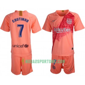 Koszulka FC Barcelona Coutinho 7 Dziecięcy Trzeci Stroje Piłkarskie 2018/19 Krótki Rękaw